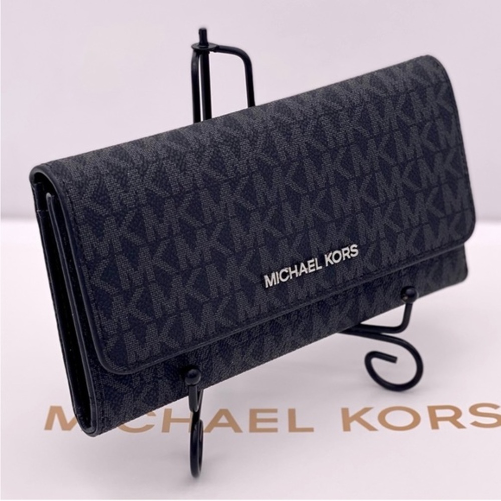 Michael Kors Trifold Wallet Signature Black Color